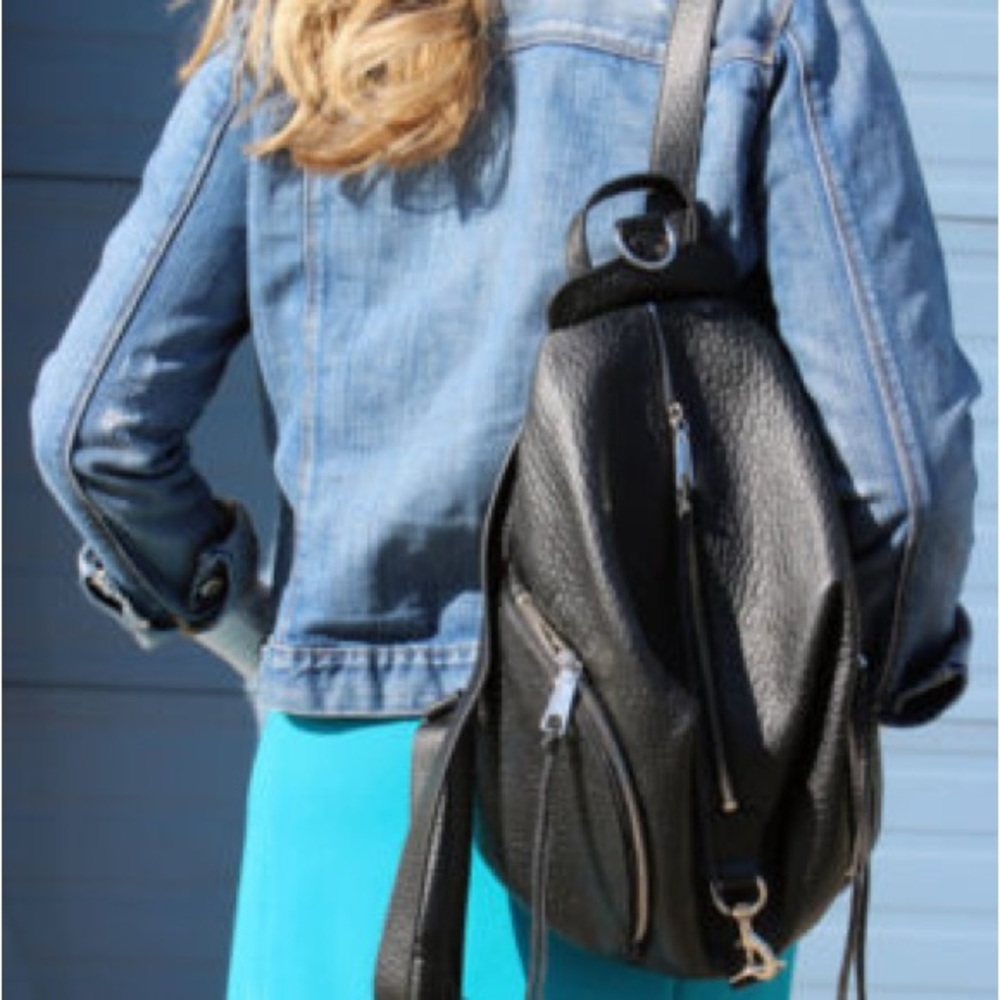 Rebecca Minkoff Julian Black Leather Backpack